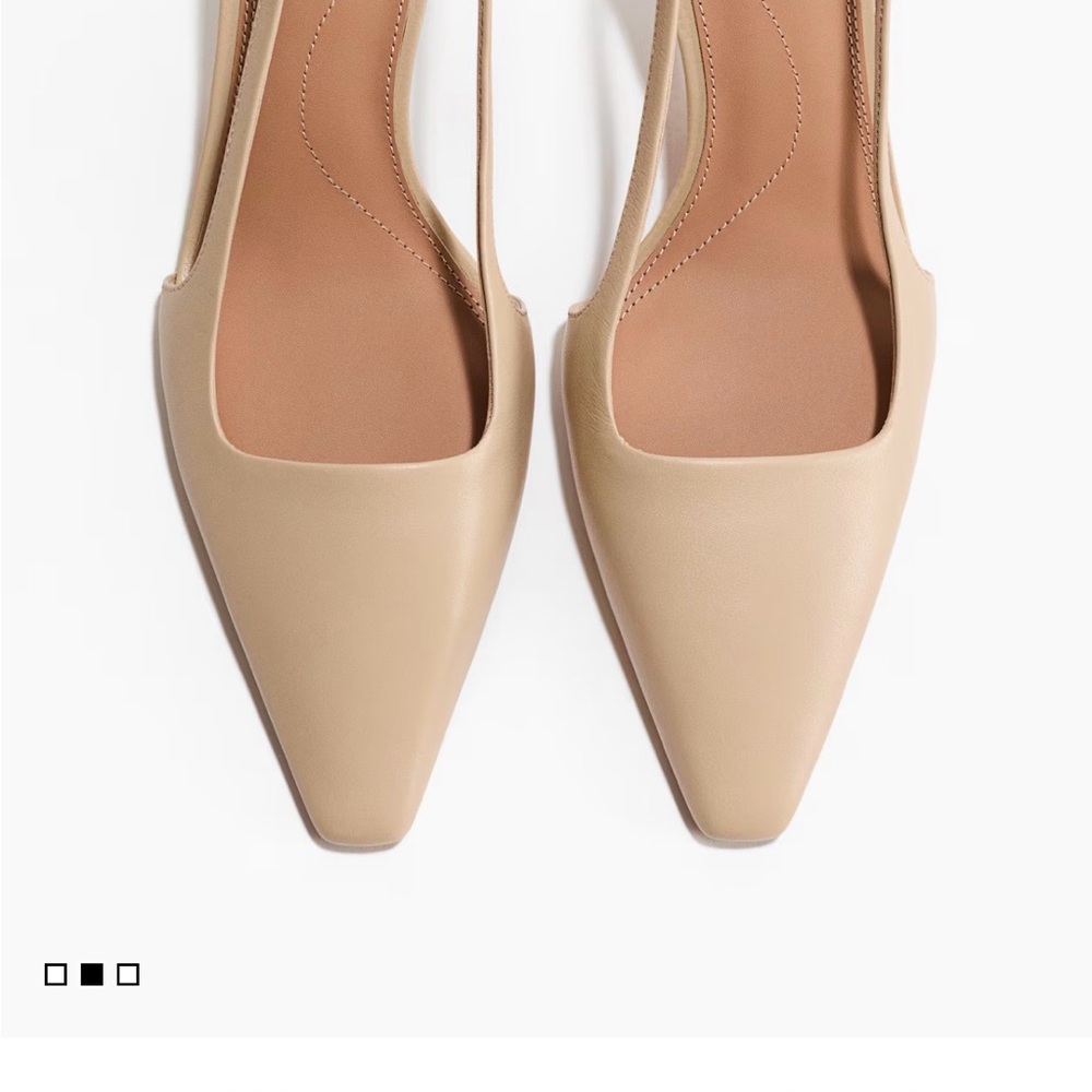 New Leather Slingback Heels